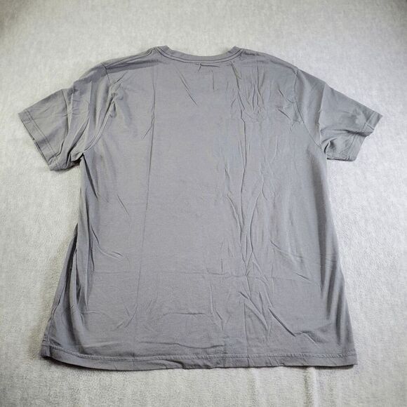 Hurley Shirt Mens XXL Grey Graphic Spell Out Stretch Short Sleeve Pullover Tee - Picture 5 of 7
